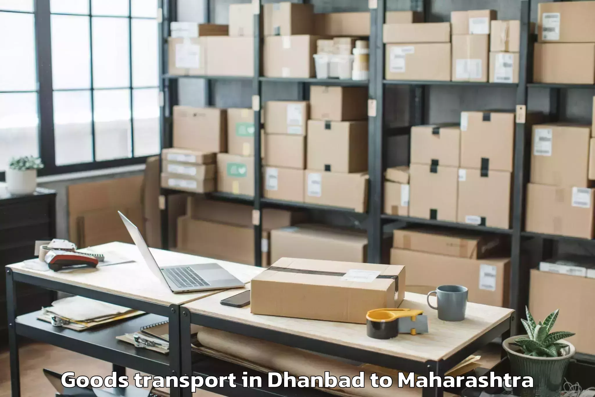 Get Dhanbad to Newasa Goods Transport